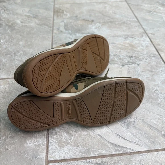 Sperry Khaki and Camo Lace-Tie Women’s Boat Shoes Size 6.5 - Picture 5 of 5